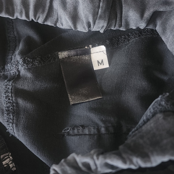 Malibu Road | Distressed Black Drawstring Pants | SZ M - Picture 4 of 4
